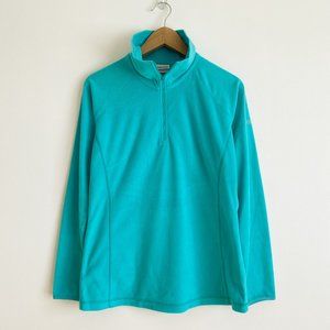 Columbia NWOT Women's Light Weight Fleece, Half Zip Pull Over, Blue, Size Medium
